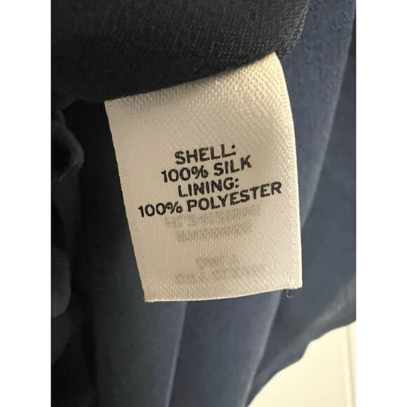 Hinge Silk Shirt Blue Blouse Top S Small Fairy boho - Picture 5 of 5